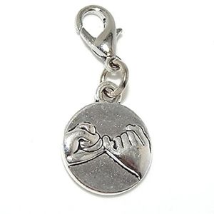 clip on promise hand charms best friends charms for bracelet planner
